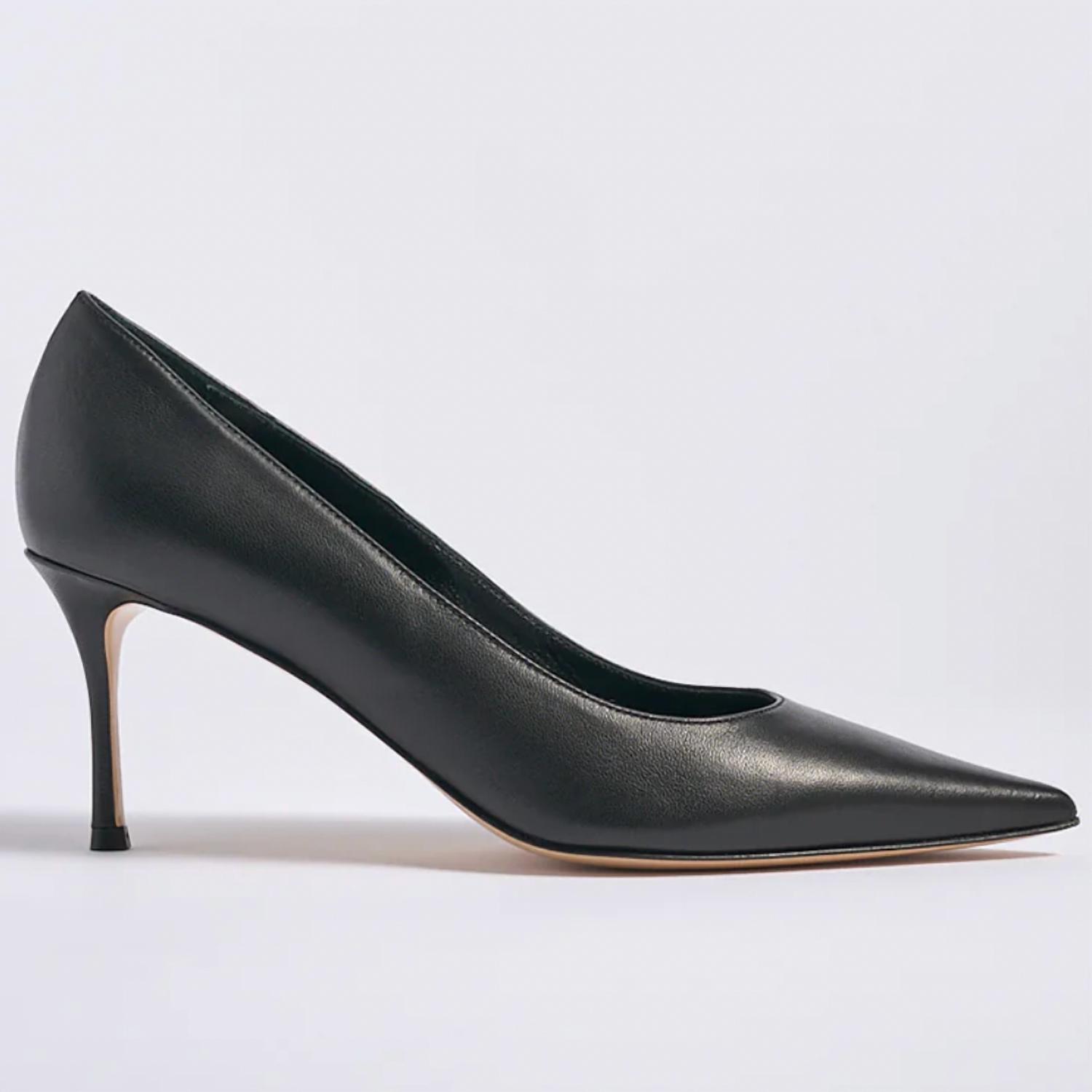 New Marion Parke Women's Classic 70 Leather Pump In Black Nappa